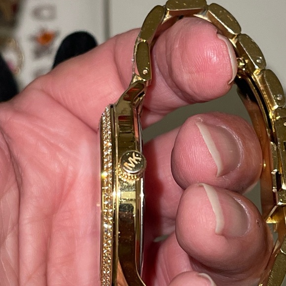 Michael Kors Pave Watch In Gold & Crystals - Picture 9 of 12